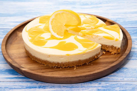 Limonlu Cheesecake sunumu