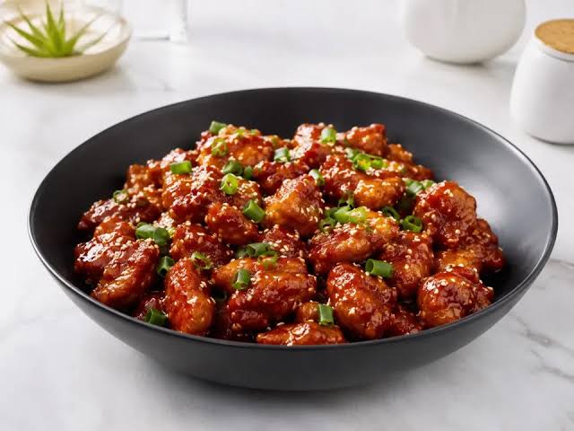 Soya Soslu Tavuk sunumu